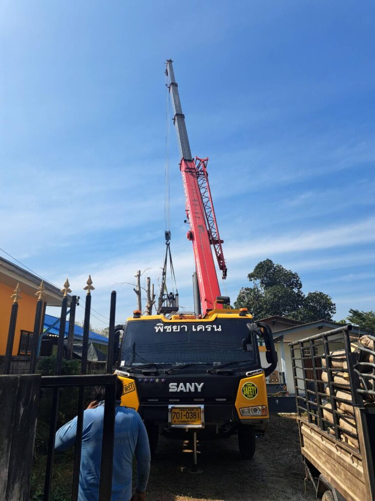 รถเครนติดกระเช้าปลายบูม-พิชยาเครน