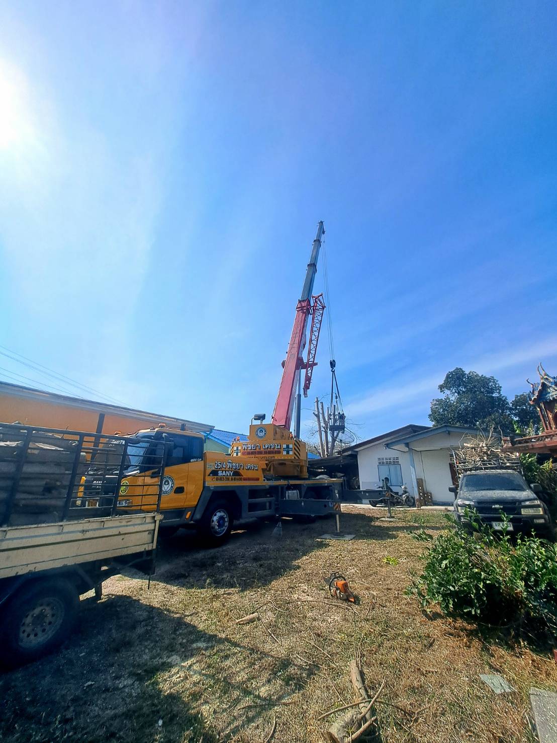 รถเครนติดกระเช้าปลายบูม-พิชยาเครน